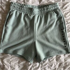 Puma Sweat Blue/Green Casual Gym Athletic Lounge Shorts Womens Medium